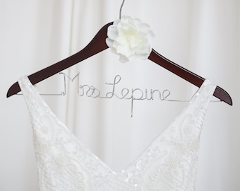 FREE SHIPPING Bride Hanger, Bridal Dress Hanger, Wedding Hanger, Personalized. Bridal Shower Gift, Unique Wedding Gifts, Bridesmaid Gifts