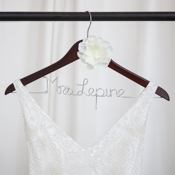 FREE SHIPPING Bride Hanger, Bridal Dress Hanger, Wedding Hanger, Personalized. Bridal Shower Gift, Unique Wedding Gifts, Bridesmaid Gifts