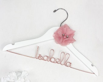 Flower Girl Hanger, Wedding Hanger, Bride Hanger, Custom Name Hanger, Flower Girl Gift, Children's Hanger, Kid Hanger, Adoption, New Baby