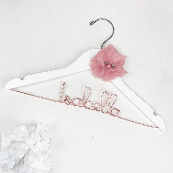 Flower Girl Hanger, Wedding Hanger, Bride Hanger, Custom Name Hanger, Flower Girl Gift, Children's Hanger, Kid Hanger, Adoption, New Baby