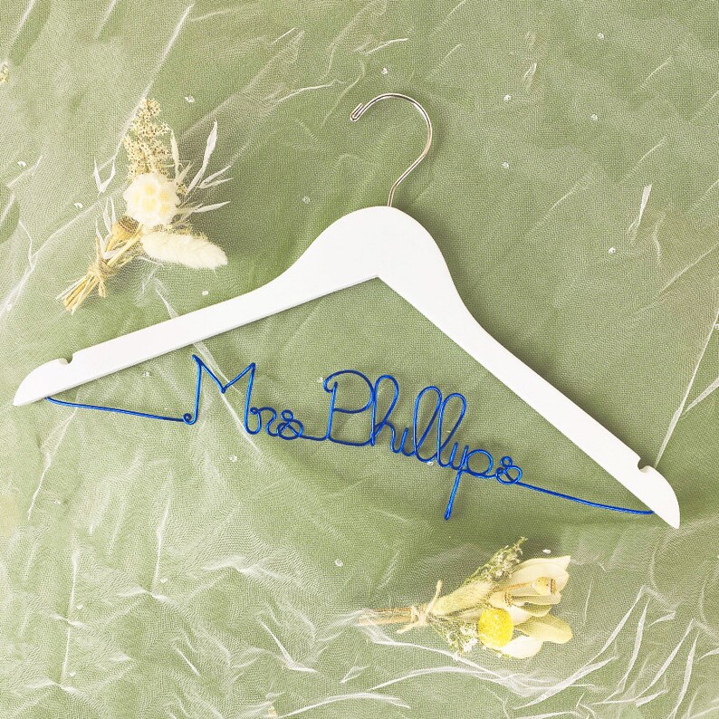 Wedding Dress Hanger, Bride Hanger, Last Name Hanger, Mrs Hanger, Wedding Hanger, Personalized Hanger, Bridesmaid Hangers,Gift image 1