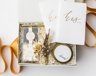 Engagement Celebration Gift Box: Vow Books, Candle & Gummies