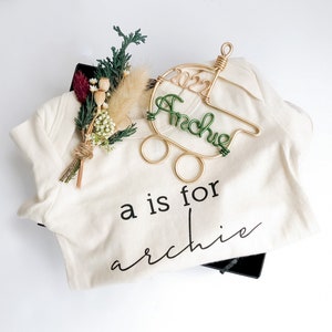 New Baby Holiday Gift, Christmas Gift, New Mom, Baby&#39;s First Christmas, Name Reveal, Gender Reveal, Personalized Baby, Onesie, Newborn