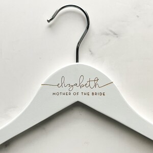 Custom Wedding Dress Hanger, Calligraphy Hanger, Bride Hanger, Bridal Hanger, Personalized Engraved Hanger, Bridesmaid Gifts Hangers image 4