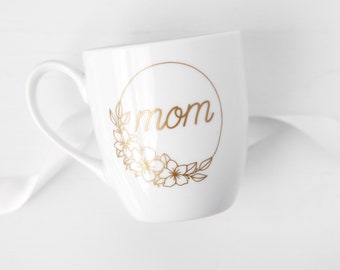 Mom Mug, Floral Mom Gift, Best Mom Coffee Mug, Love You, Mother of Bride Gift,New Mom Gift,Mother Gift,Unique Coffee Mugs,Cute Coffee Mugs