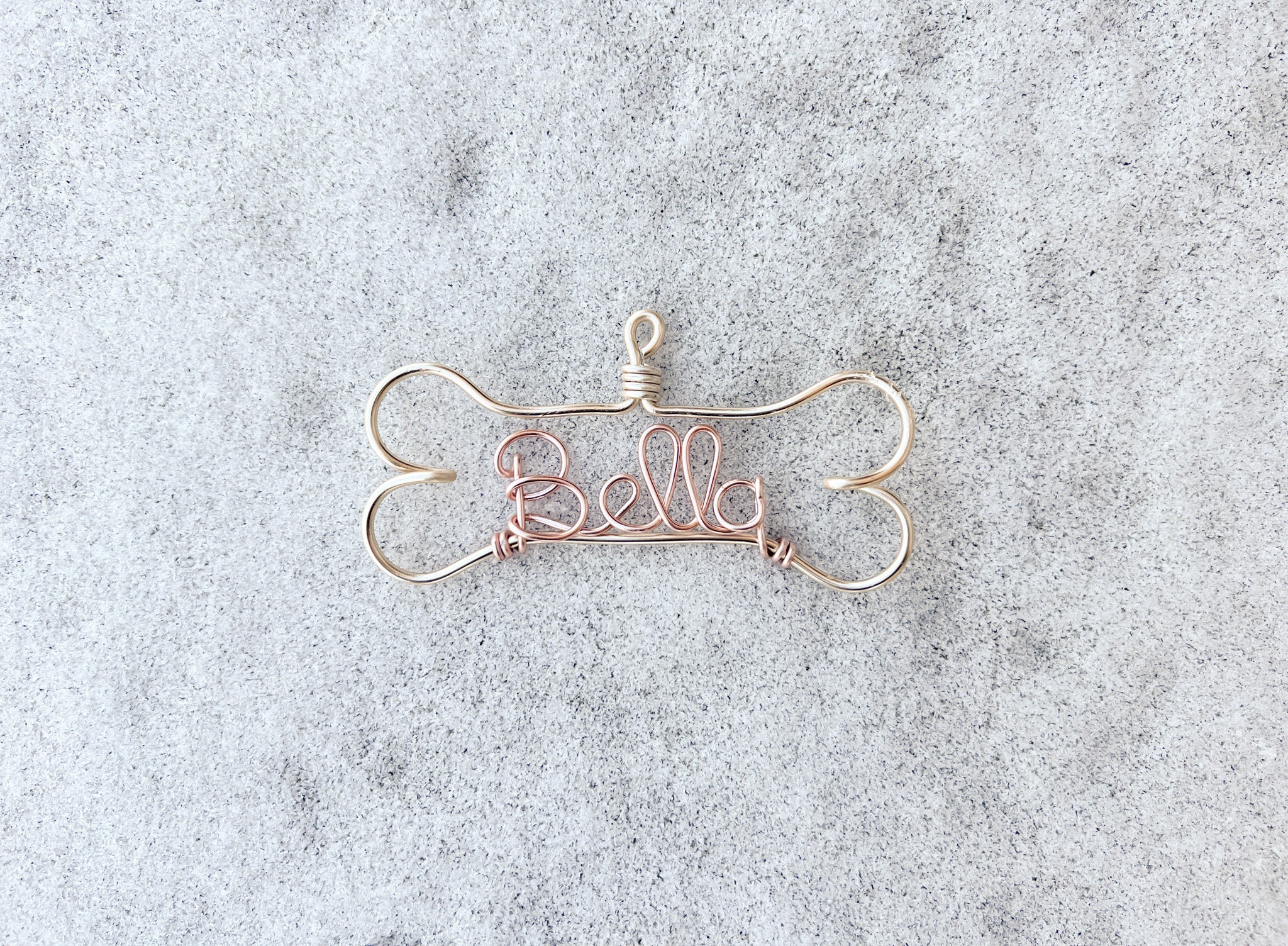 Personalized Pet Ornament - Handcrafted Wire Dog Bone with Pet&#39;s Name - Dog Christmas Gift, Unique Dog Ornament, Hand Shaped Wire Decor