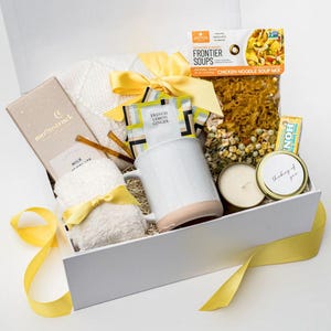 Caixa de presente para melhoras, Canja de galinha, Cura, Presente para amigo, Cuidado, Presente de hospital, Pacote de cuidados, Presente empresarial, Dia de doença