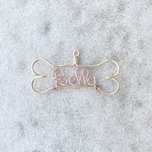 Personalized Dog Ornament Dog Lover Gifts, Gifts for Pets, Handcrafted Wire Bone with Pet's Name, Unique Modern Dog Christmas Holiday Gift image 9
