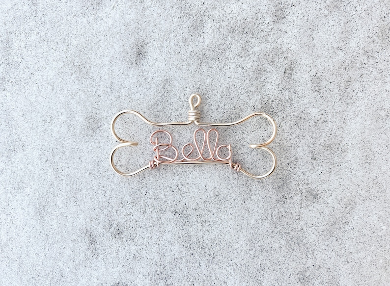 Personalized Dog Ornament Dog Lover Gifts, Gifts for Pets, Handcrafted Wire Bone with Pet's Name, Unique Modern Dog Christmas Holiday Gift image 9