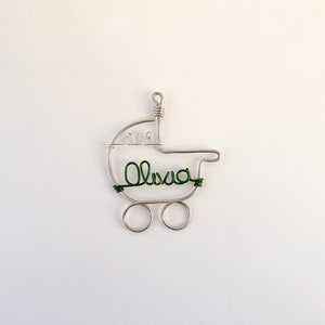 Baby's First Christmas Ornament New Baby Gift, Baby First, Handcrafted, Personalized Name and Date, New Mom Custom Gift,Baby Name Ornament image 5