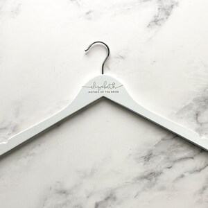 Custom Wedding Dress Hanger, Calligraphy Hanger, Bride Hanger, Bridal Hanger, Personalized Engraved Hanger, Bridesmaid Gifts Hangers image 8