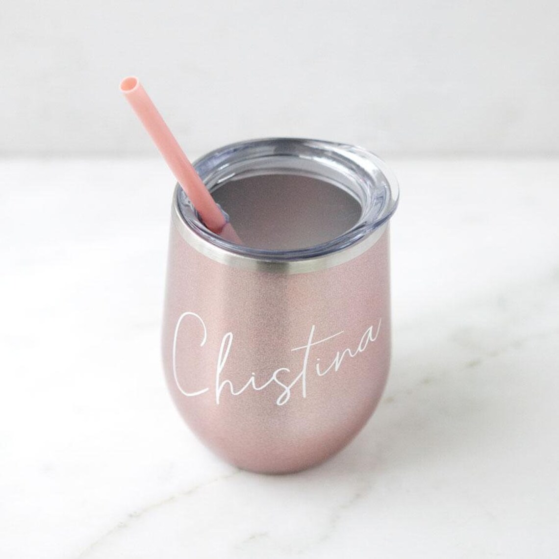 Personalized Stemless Travel Wine Tumbler Bridesmaid Gift Etsy