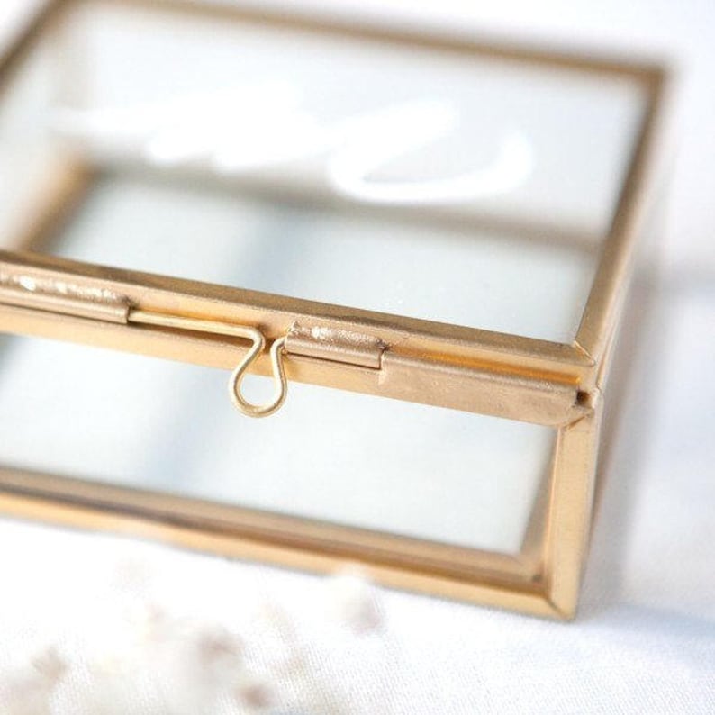 Personalized Glass Jewelry Box Bridesmaid Gifts Gold Jewelry Etsy