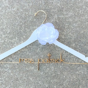 Wedding Dress Hanger, Bride Hanger, Bridal Hanger, Bridesmaid Gifts, Custom Hanger, Name Hanger, Bridal Shower Gift, Engagement, Photo Prop image 8