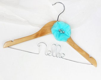 Flower Girl Hanger, Wedding Hanger, Flower Girl Gift, Childrens Hanger, Personalized Child Gift, Personalized Hanger, Bridal Party Gifts