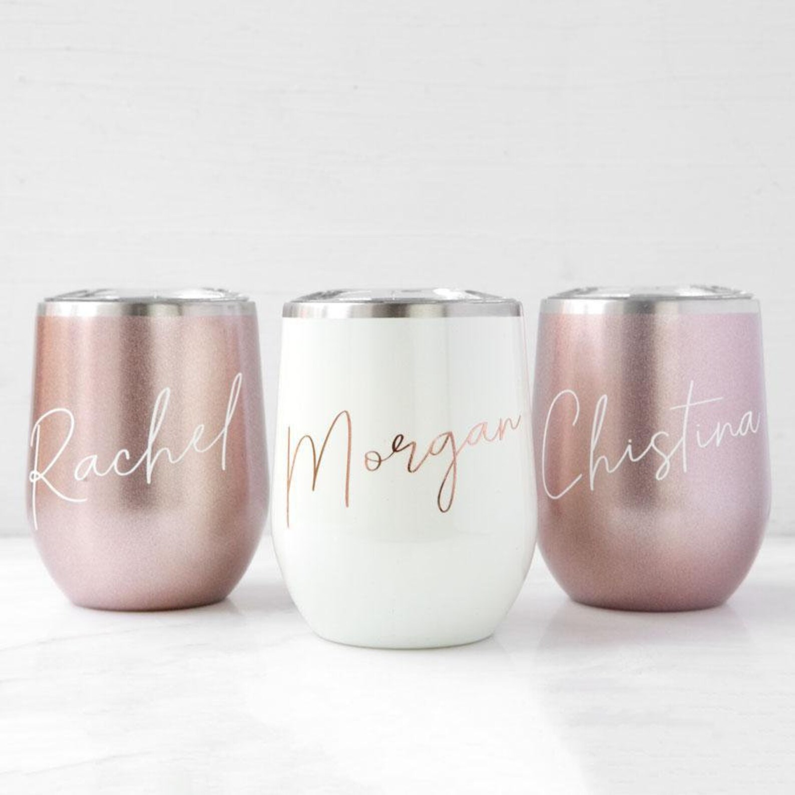 Personalized Stemless Travel Wine Tumbler Bridesmaid Gift Etsy