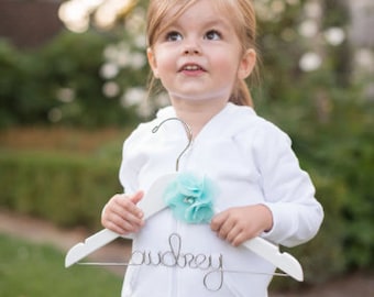 Infant Baby Flower Girl Hanger, Custom Name Hanger, Flower Girl Gift, Baby Shower Gift, Baptism Gift, Wedding Hanger, Nursery Décor, Baby