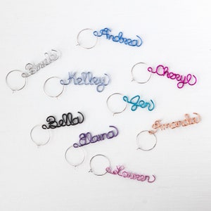Personalized Wine Charm: Custom Name Party Favor