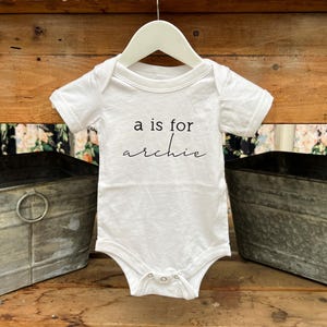Custom Name Onesie: Baby Announcement, New Mom Gift
