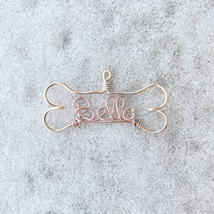 Personalized Dog Bone Ornament-Dog Lover Gifts,Gifts for Pets,Handcrafted Wire with Pet's Name,Unique Modern Dog Christmas Holiday Ornaments image 9