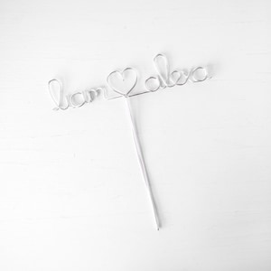 Custom Cake Topper - Wedding Cake Topper, Wire Names, Names with Heart, Wire Cake Topper, Personalized Cake Topper, Unique Wedding Gift