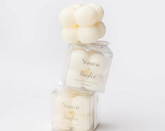 Mini Bubble Candle, Personalized Candle Favor