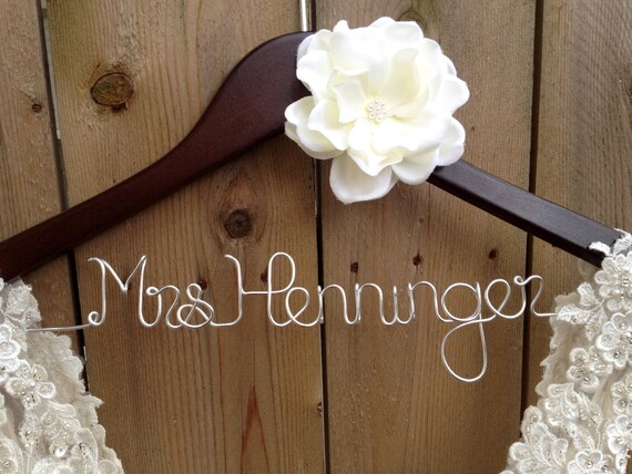 Custom Bride Hanger Wedding Dress Hanger Bridal Shower Gift Etsy