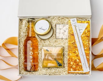 Celebration Gift Box: Champagne Gummies, Chocolate & Candle