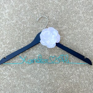 Wedding Dress Hanger, Bride Hanger, Bridal Hanger, Bridesmaid Gifts, Custom Hanger, Name Hanger, Bridal Shower Gift, Engagement, Photo Prop image 2