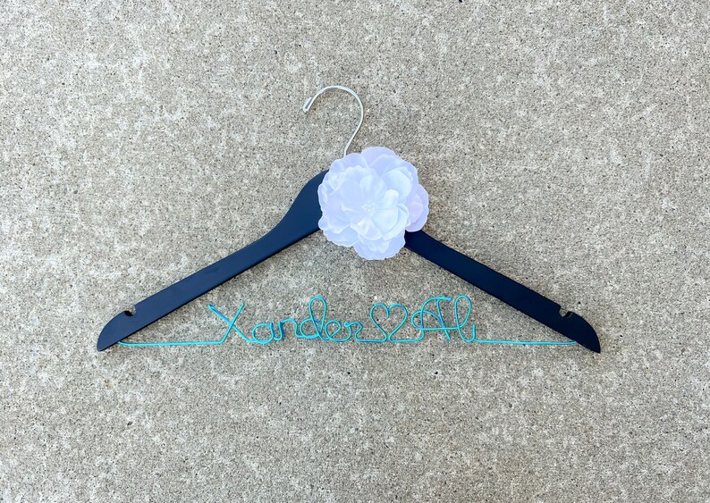 Wedding Dress Hanger, Bride Hanger, Bridal Hanger, Bridesmaid Gifts, Custom Hanger, Name Hanger, Bridal Shower Gift, Engagement, Photo Prop image 2