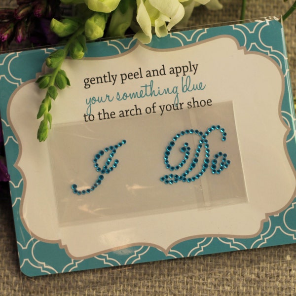 I Do Rhinestone Shoe Stickers - Wedding Photo Op, Something Blue, I Do Rhinestones, Accessory, Bridal Shoe Decals, Wedding Shoe Decal