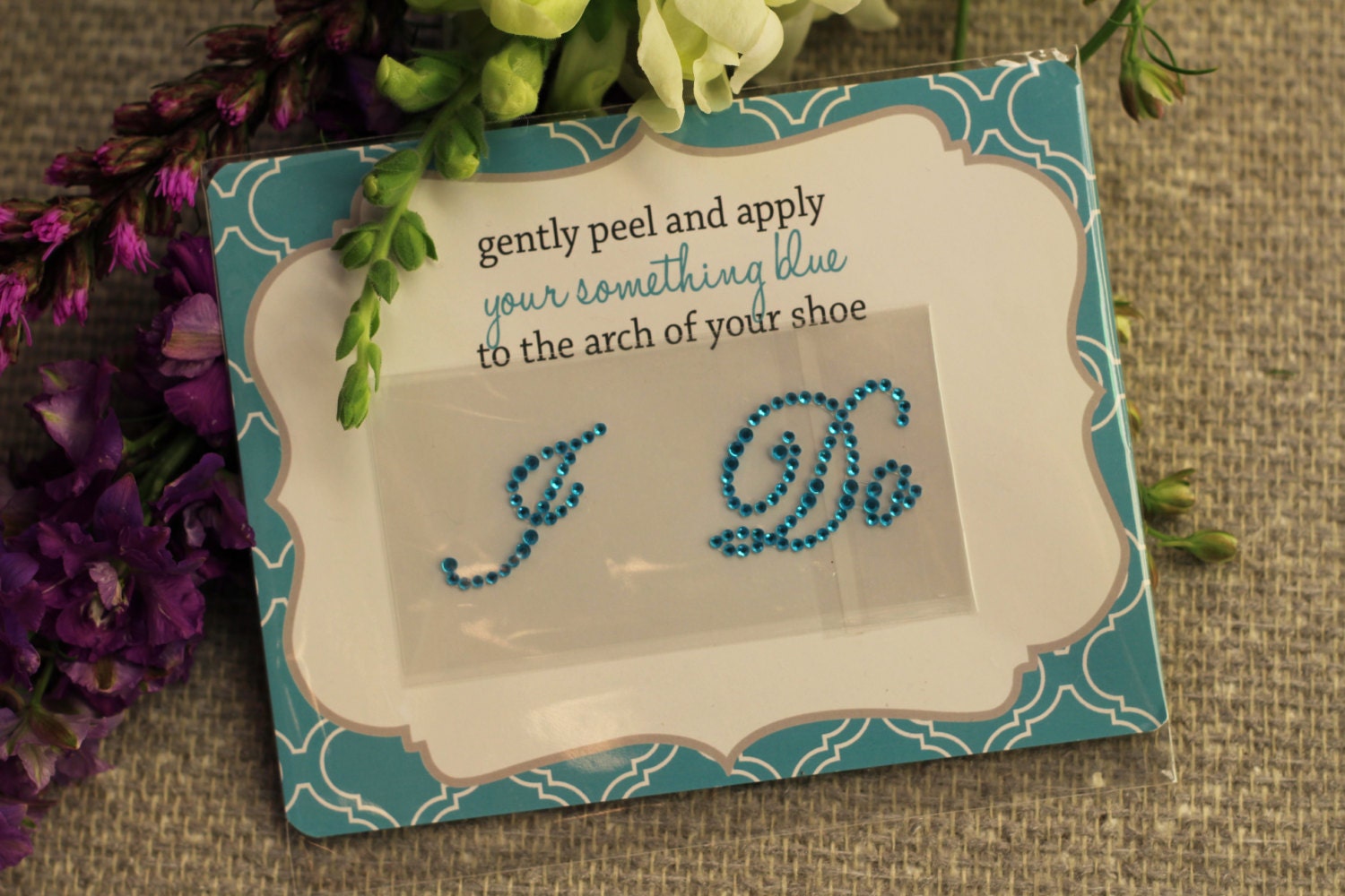 I Do Rhinestone Shoe Stickers - Wedding Photo Op, Something Blue, I D…