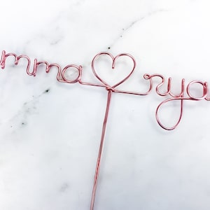 Wire Cake Topper - Wedding Cake Topper, Wire Names, Modern Wire Bridal Cake Topper, Personalized Name Cake Topper,Unique Wedding, We Do