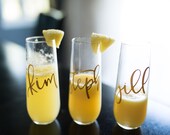Personalized Bridesmaids Gift, Be My Bridesmaid Proposal, Champagne Flutes, Maid of Honor Gift, Custom Bridal Party Gifts, Wedding Toast,