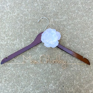 Wedding Dress Hanger, Bride Hanger, Bridal Hanger, Bridesmaid Gifts, Custom Hanger, Name Hanger, Bridal Shower Gift, Engagement, Photo Prop image 7