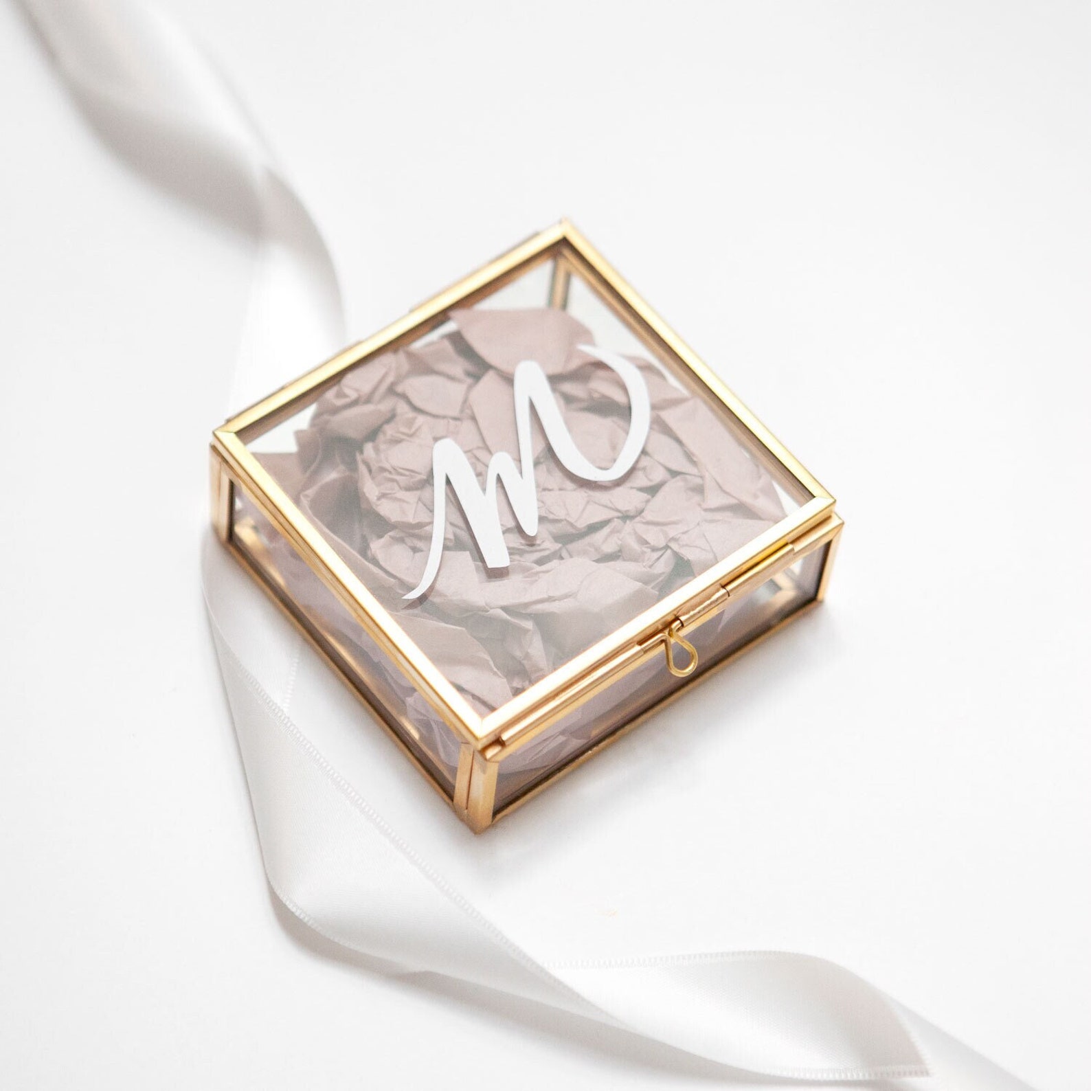 Personalized Glass Jewelry Box Bridesmaid Gifts Gold Jewelry Etsy