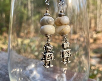 Robot earrings