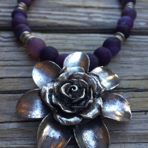 Purple Floral necklace