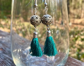 Peacock Tassel earrings