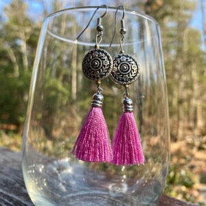 Pink Tassel earrings