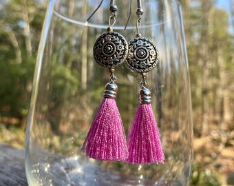 Pink Tassel earrings