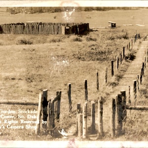Gordon Stockade RPPC Postcard Custer South Dakota Black Hills Real Photo SD
