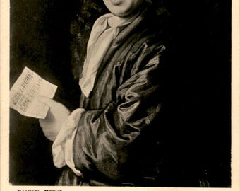 Samuel Pepys Portrait John Hayls National Portrait Gallery London RPPC