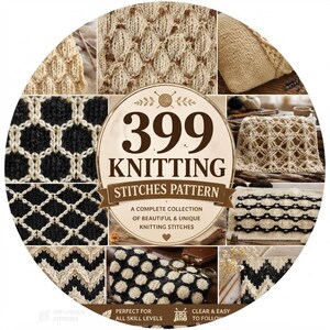 399 Knitting Stitches Patterns Bundle, Knitting Stitch Pattern Collection, Knit Stitch Library, Digital PDF Knitting Patterns