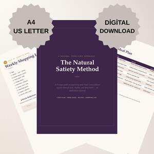 GLP1-måltidsplan PDF | Guide till naturlig mättnadskänsla, diabetesmeny (digital nedladdning)