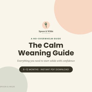 Baby Weaning Guide PDF, Starting Solids 6-12 Months, Baby Led Weaning Printable, First Foods Guide, Digital Download for New Parents