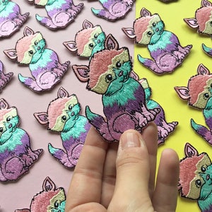 Rainbow Cat Patch Patches Rainbow Accessories Iron on patch Rainbow Cat Cat Accessories Cute Cat Patch Embroidered image 4