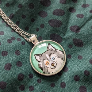 Custom Pet Portrait Necklace Cat Dog Caricature Pendant Cameo Jewellery Custom Necklace Cat Necklace Dog Necklace image 1