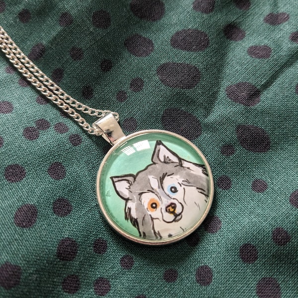 Custom Pet Portrait Necklace - Cat - Dog - Caricature - Pendant - Cameo - Jewellery - Custom Necklace - Cat Necklace -Dog Necklace