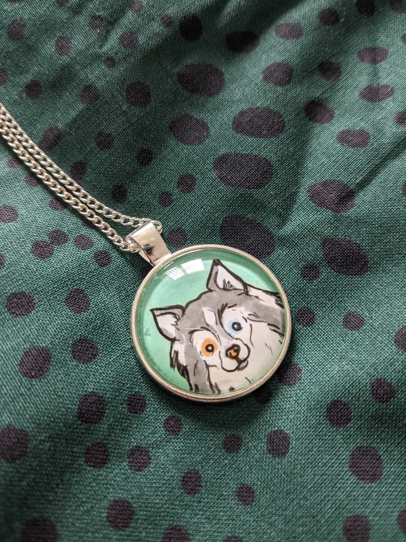 Custom Pet Portrait Necklace Cat Dog Caricature Pendant Cameo Jewellery Custom Necklace Cat Necklace Dog Necklace image 1